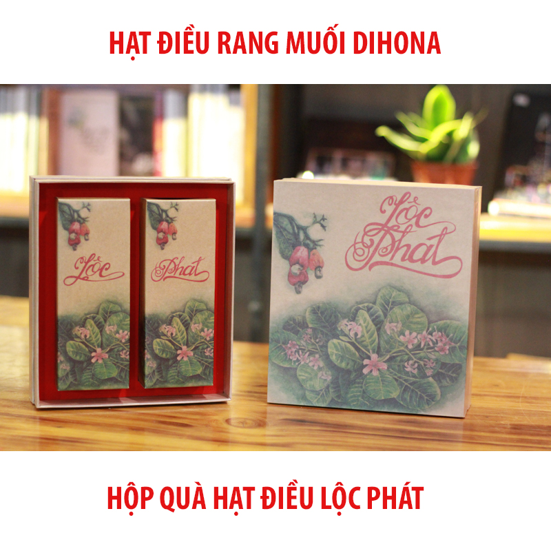 Hộp Quà Hạt Điều Rang Muối Lộc Phát